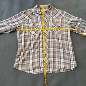 Wrangler Western Plaid Snap Button Shirt Men’s XL